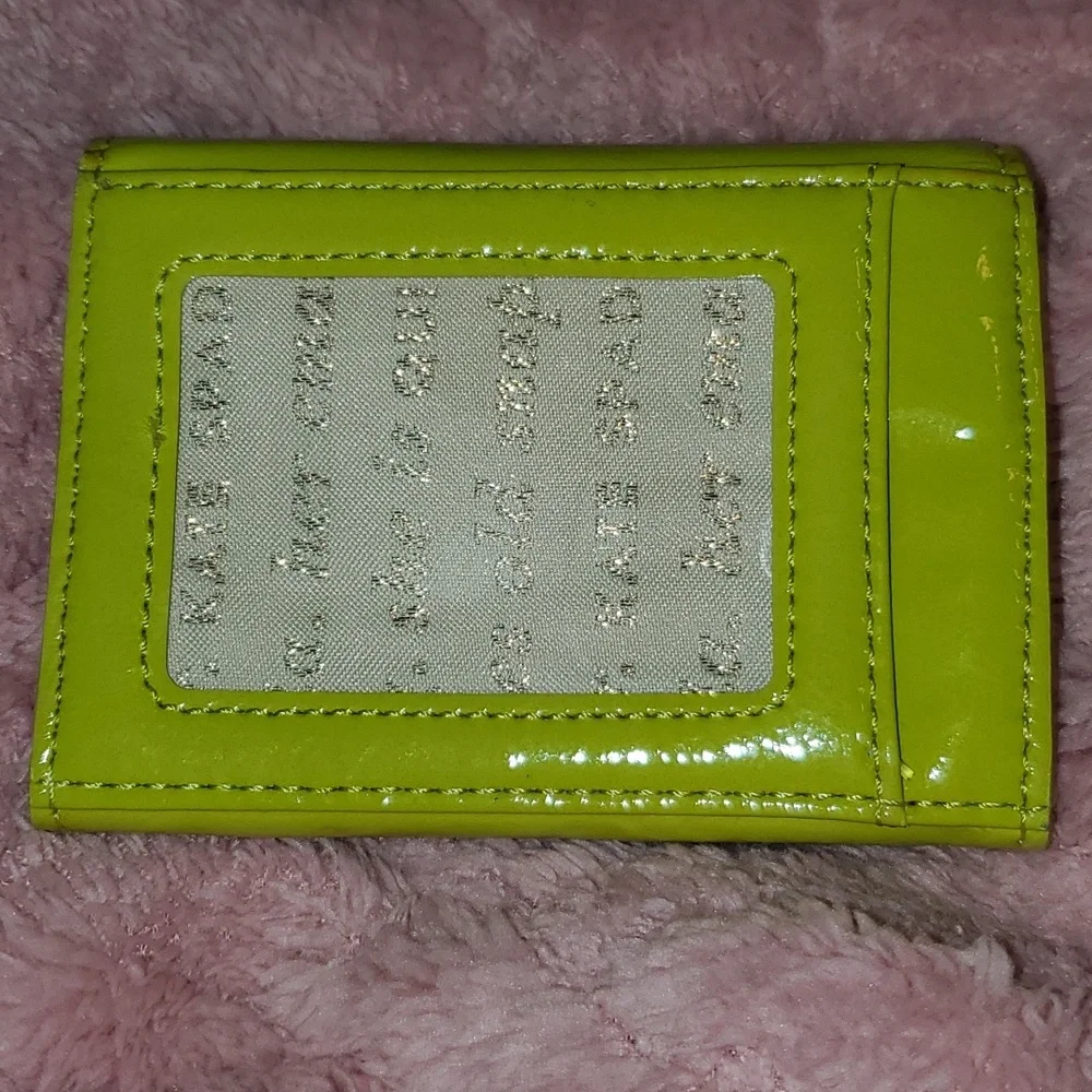 Kate Spade Sour Apple Green Patton Leather Wallet - Picture 8 of 17